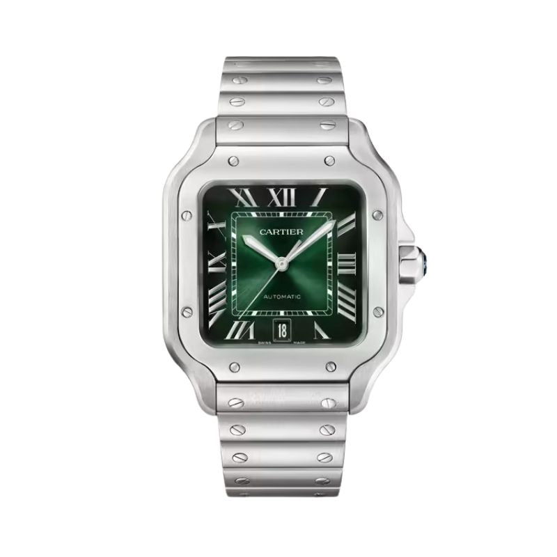 Cartier WSSA0062 Santos Stainless Steel Green Dial
