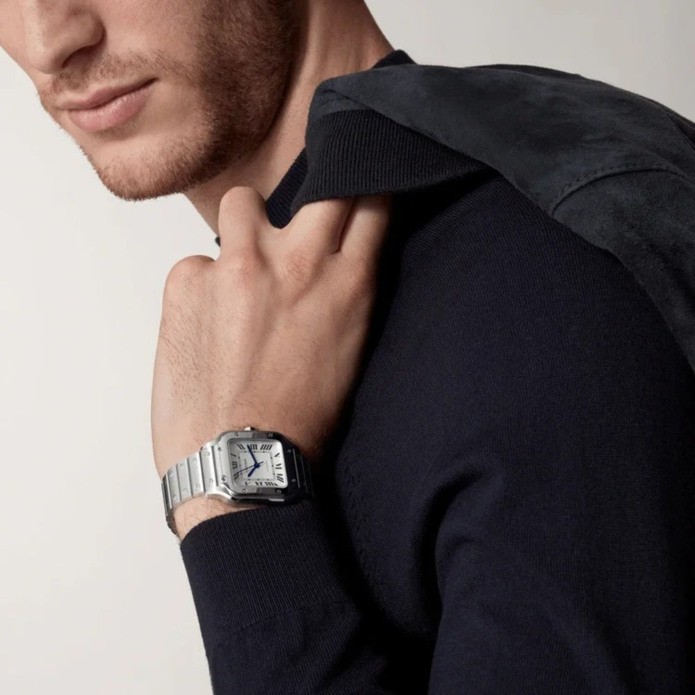 Cartier WSSA0009 Santos Classic Silver